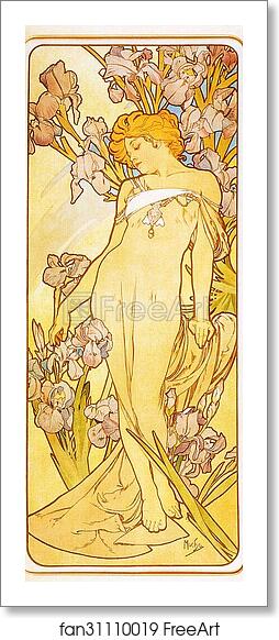 Free art print of Iris by Alphonse Mucha Free art print of Iris by Alphonse Mucha