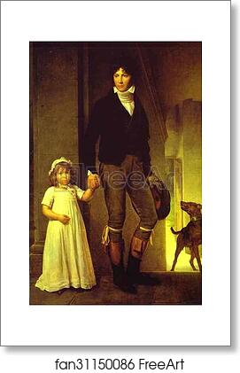 Free art print of Portrait of the Painter Jean-Baptiste Isabey (1767-1855) with His Daughter by Baron François-Pascal-Simon Gérard