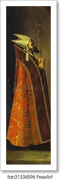 Free art print of St. Basil by Francisco De Zurbarán