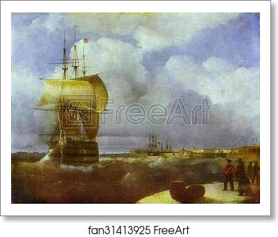 Free art print of The Great Roads at Kronstadt by Ivan Aivazovsky Free art print of The Great Roads at Kronstadt by Ivan Aivazovsky