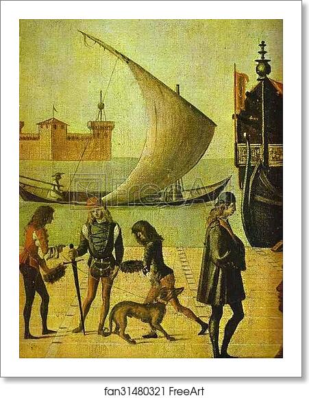 Free art print of The Legend of St. Ursula: The Arrival of the English Ambassadors. Detail by Vittore Carpaccio Free art print of The Legend of St. Ursula: The Arrival of the English Ambassadors. Detail by Vittore Carpaccio