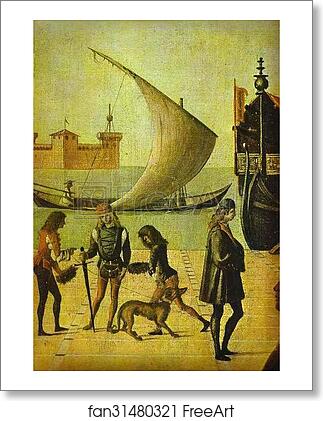 Free art print of The Legend of St. Ursula: The Arrival of the English Ambassadors. Detail by Vittore Carpaccio