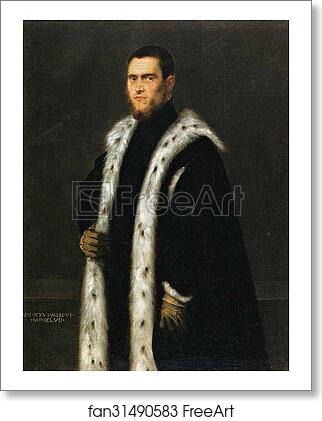Free art print of Portrait of a Man Aged Twenty-Six by Jacopo Robusti, Called Tintoretto