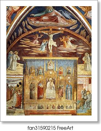 Free art print of Madonna and Child Surrounded by Saints by Benozzo Gozzoli