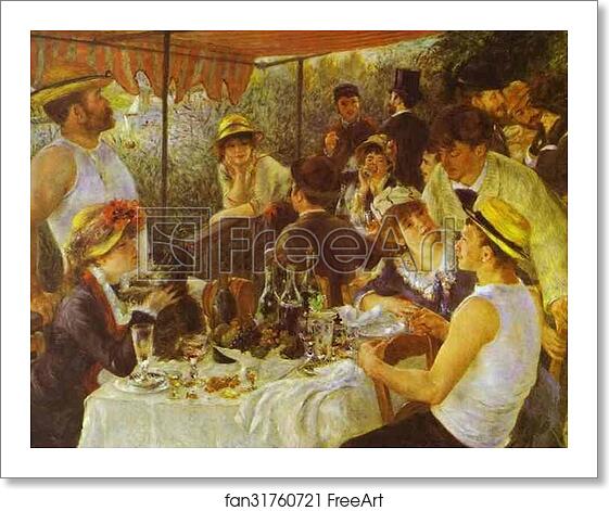 Free art print of The Luncheon of the Boating Party by Pierre-Auguste Renoir