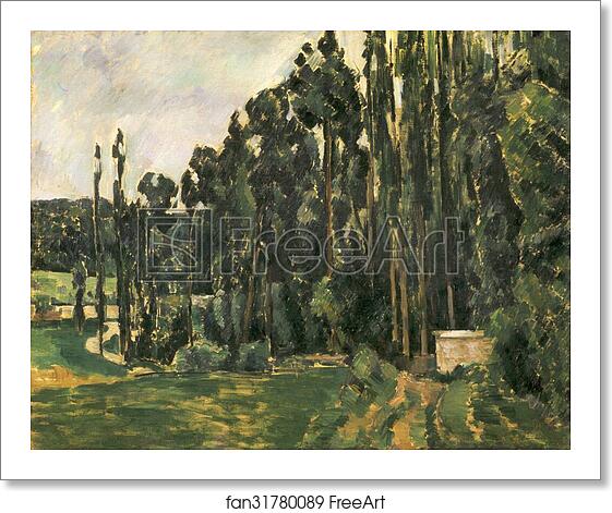 Free art print of Poplars by Paul Cézanne
