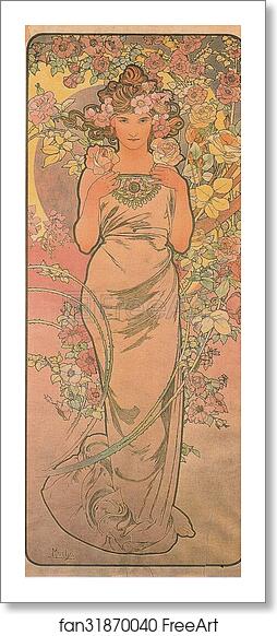 Free art print of Rose by Alphonse Mucha Free art print of Rose by Alphonse Mucha