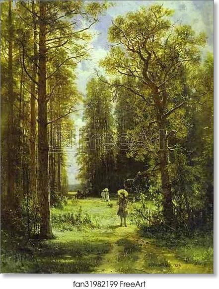 Free art print of Path in a Forest by Ivan Shishkin