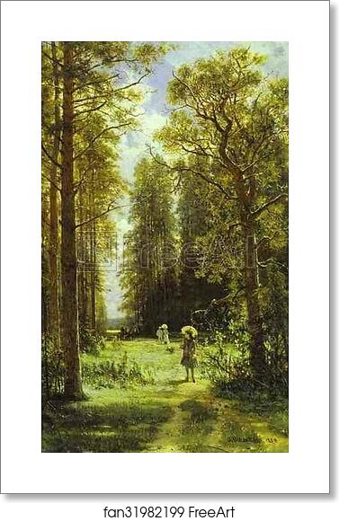Free art print of Path in a Forest by Ivan Shishkin