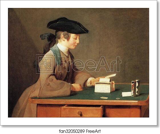 Free art print of The House of Cards by Jean-Baptiste-Simeon Chardin Free art print of The House of Cards by Jean-Baptiste-Simeon Chardin
