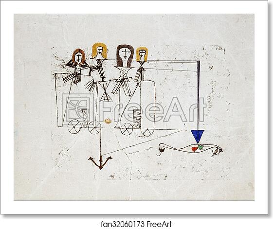 Free art print of The Virtue Wagon (to the memory of October 5, 1922) by Paul Klee Free art print of The Virtue Wagon (to the memory of October 5, 1922) by Paul Klee