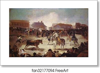 Free art print of A Village Bullfight by Francisco De Goya Y Lucientes