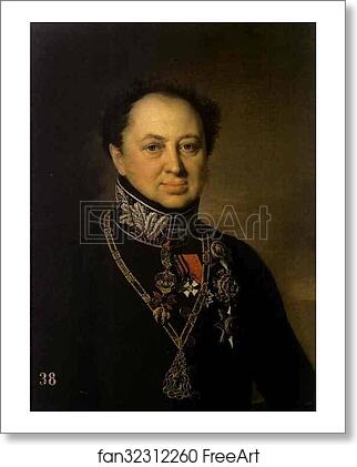 Free art print of Portrait of D. P. Tatishchev by Vasily Tropinin Free art print of Portrait of D. P. Tatishchev by Vasily Tropinin