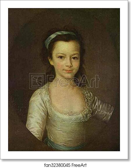 Free art print of Portrait of Countess Ekaterina Vorontsova as a Child by Dmitry Levitzky