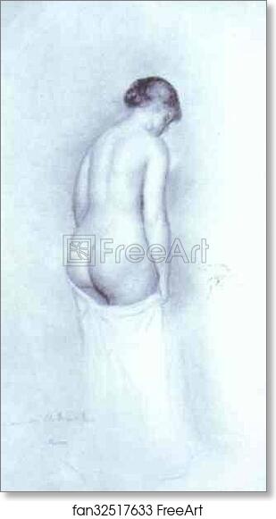 Free art print of After the Bath by Pierre-Auguste Renoir