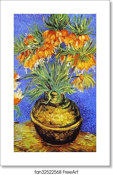 Free art print of Imperial Crown Fritillaria in a Copper Vase by Vincent Van Gogh Free art print of Imperial Crown Fritillaria in a Copper Vase by Vincent Van Gogh