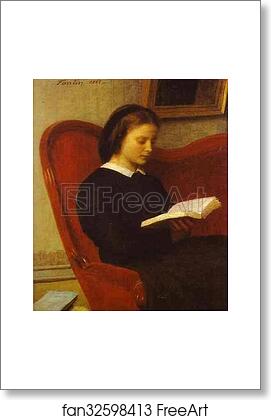 Free art print of The Reader (Marie Fantin-Latour, the Artist's Sister) by Henri Fantin-Latour