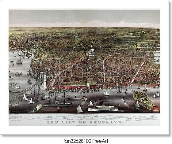 Free art print of City of Brooklyn, New York. Map by Currier & Ives, 1879. by Currier & Ives Free art print of City of Brooklyn, New York. Map by Currier & Ives, 1879. by Currier & Ives