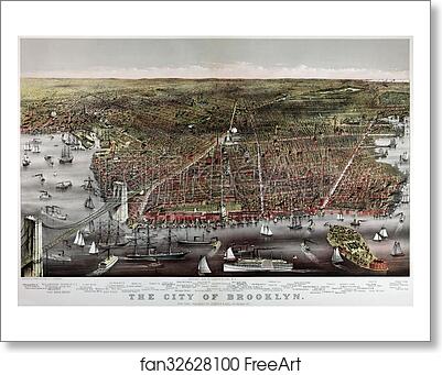 Free art print of City of Brooklyn, New York. Map by Currier & Ives, 1879. by Currier & Ives Free art print of City of Brooklyn, New York. Map by Currier & Ives, 1879. by Currier & Ives