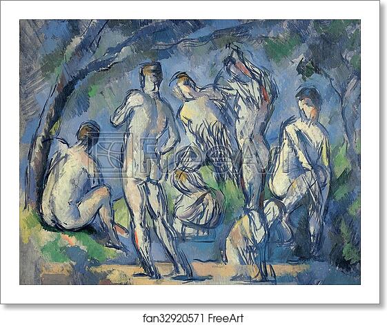 Free art print of Seven Bathers by Paul Cézanne Free art print of Seven Bathers by Paul Cézanne