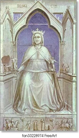 Free art print of The Allegory of Injustice by Giotto