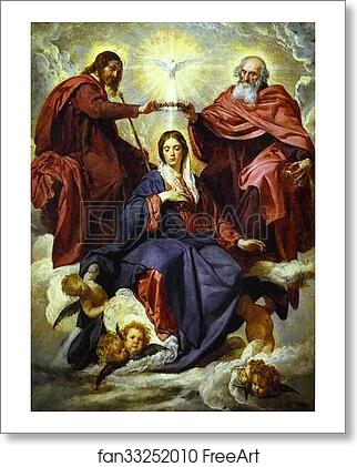 Free art print of The Coronation of the Virgin by Diego Velázquez
