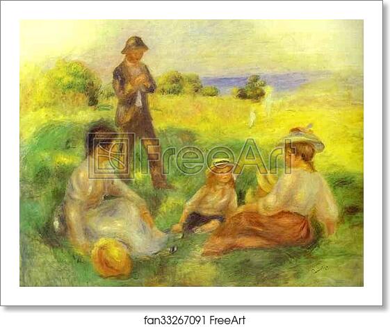 Free art print of Landscape in Berneval with People (Paysage à Berneval avec personnages) by Pierre-Auguste Renoir Free art print of Landscape in Berneval with People (Paysage à Berneval avec personnages) by Pierre-Auguste Renoir