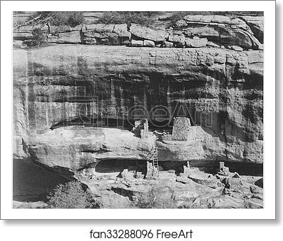 Free art print of Cliff dwellings, "Mesa Verde National Park," Colorado, "1941.". Photographs of National Parks and Monuments, compiled 1941 - 1942, documenting the period ca. 1933 - 1942. by Ansel Adams (1902-1984) Free art print of Cliff dwellings, "Mesa Verde National Park," Colorado, "1941.". Photographs of National Parks and Monuments, compiled 1941 - 1942, documenting the period ca. 1933 - 1942. by Ansel Adams (1902-1984)