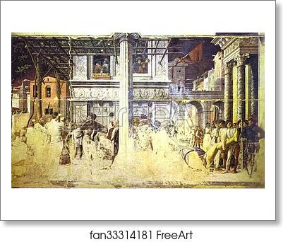 Free art print of Martyrdom of St. Christopher and the Transport of his Body. (Lives of St. James and St. Christopher) by Andrea Mantegna Free art print of Martyrdom of St. Christopher and the Transport of his Body. (Lives of St. James and St. Christopher) by Andrea Mantegna