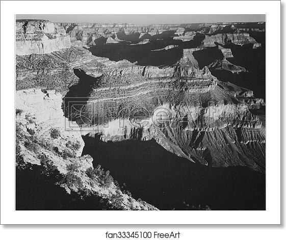 Free art print of Grand Canyon National Park. Arizona. Photographs of National Parks and Monuments, compiled 1941 - 1942, documenting the period ca. 1933 - 1942. by Ansel Adams (1902-1984) Free art print of Grand Canyon National Park. Arizona. Photographs of National Parks and Monuments, compiled 1941 - 1942, documenting the period ca. 1933 - 1942. by Ansel Adams (1902-1984)