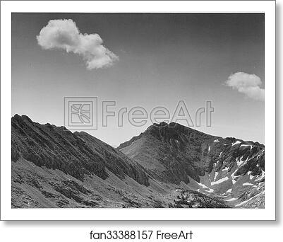 Free art print of Coloseum Mountain, Kings River Canyon (Proposed as a national park), California, 1936. Photographs of National Parks and Monuments, compiled 1941 - 1942, documenting the period ca. 1933 - 1942. by Ansel Adams (1902-1984) Free art print of Coloseum Mountain, Kings River Canyon (Proposed as a national park), California, 1936. Photographs of National Parks and Monuments, compiled 1941 - 1942, documenting the period ca. 1933 - 1942. by Ansel Adams (1902-1984)