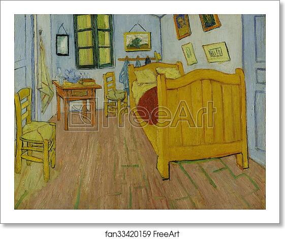 Free art print of The Bedroom by Vincent Van Gogh