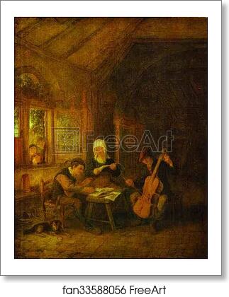 Free art print of Village Musicians by Adriaen Van Ostade