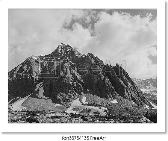 Free art print of Center Peak, Center Basin, Kings River Canyon (Proposed as a national park), California, 1936.  Photographs of National Parks and Monuments, compiled 1941 - 1942, documenting the period ca. 1933 - 1942. by Ansel Adams (1902-1984)