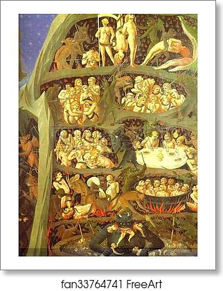 Free art print of The Last Judgement. Detail: The Damned by Fra Angelico