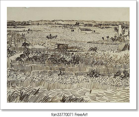 Free art print of The Harvest (for Émile Bernard) by Vincent Van Gogh Free art print of The Harvest (for Émile Bernard) by Vincent Van Gogh