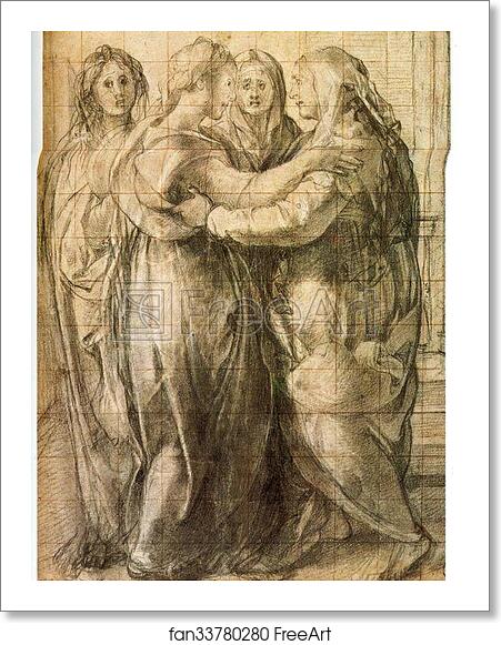 Free art print of Study for the Visitation by Jacopo Carrucci, Known As Pontormo Free art print of Study for the Visitation by Jacopo Carrucci, Known As Pontormo