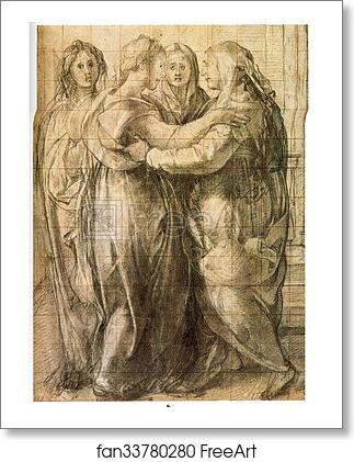 Free art print of Study for the Visitation by Jacopo Carrucci, Known As Pontormo