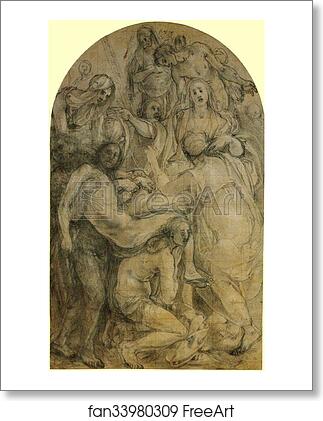 Free art print of The Deposition by Jacopo Carrucci, Known As Pontormo