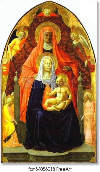 Free art print of St. Anne Meterza by Masolino Da Panicale