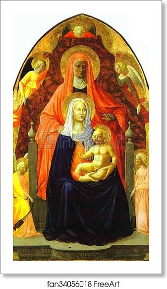 Free art print of St. Anne Meterza by Masolino Da Panicale Free art print of St. Anne Meterza by Masolino Da Panicale