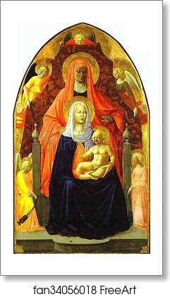 Free art print of St. Anne Meterza by Masolino Da Panicale