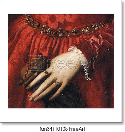 Free art print of Lady in a Red Dress with a Fair-Haired Little Boy. Detail by Agnolo Bronzino