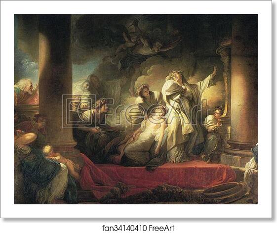 Free art print of The High Priest Coresus Sacrifices Himself to Save Callirhoe by Jean-Honoré Fragonard Free art print of The High Priest Coresus Sacrifices Himself to Save Callirhoe by Jean-Honoré Fragonard