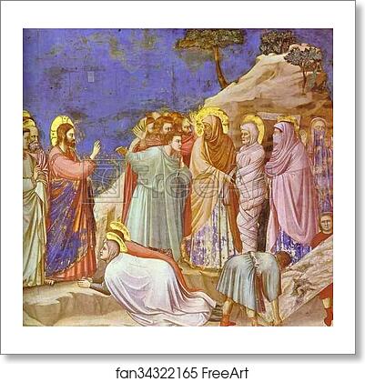 Free art print of Raising of Lasarus by Giotto