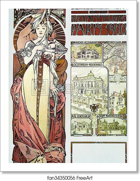 Free art print of Oesterreich Auf Der Weltausstellung Paris 1900 by Alphonse Mucha