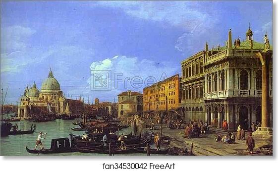Free art print of The Molo: Looking West by Giovanni Antonio Canale, Called Canaletto