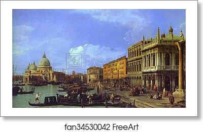 Free art print of The Molo: Looking West by Giovanni Antonio Canale, Called Canaletto