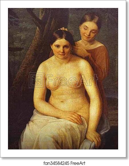 Free art print of Bather by Alexey Venetsianov Free art print of Bather by Alexey Venetsianov