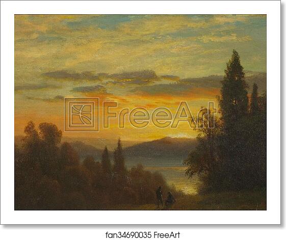 Free art print of On the Hudson River Near Irvington by Albert Bierstadt Free art print of On the Hudson River Near Irvington by Albert Bierstadt